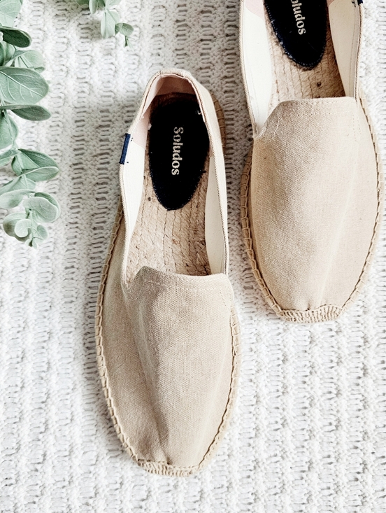 Soludos Men's Smoking Slipper Espadrille Slip On Natural Cotton Linen 9.5 NEW - Picture 13 of 16